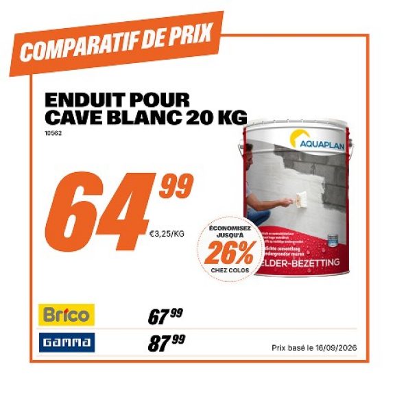 Enduit pour cave blanc