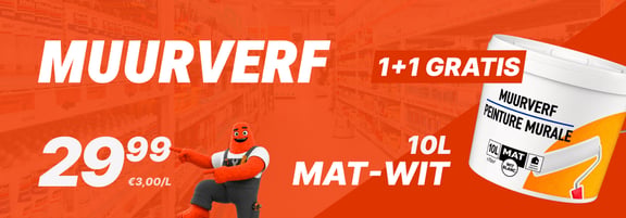 Muurverf 1+1 gratis