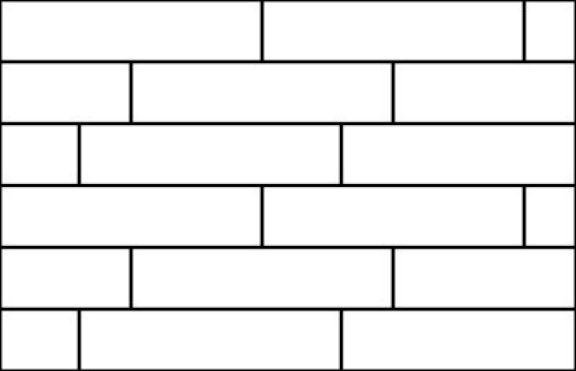 Motif de pose du stratifié à joints perdus
