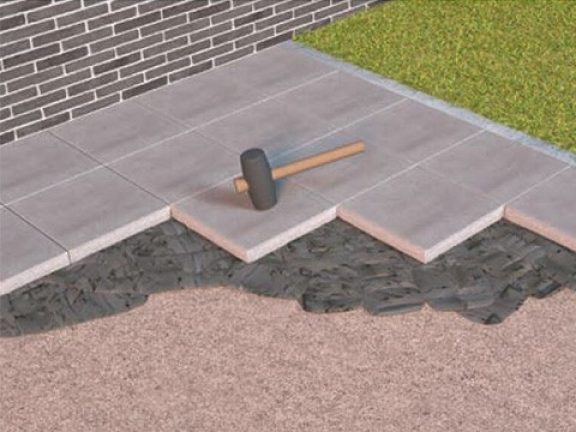 Sous-fondation pour dalles de terrasse